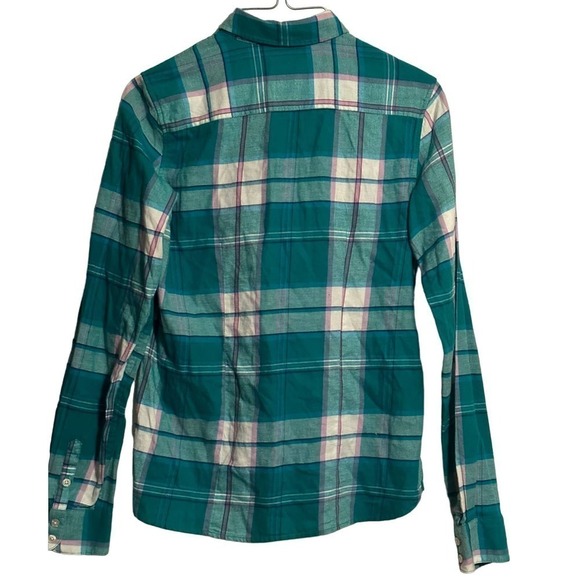 American Eagle Outfitters Teal Flannel Shirt - Picture 2 of 9